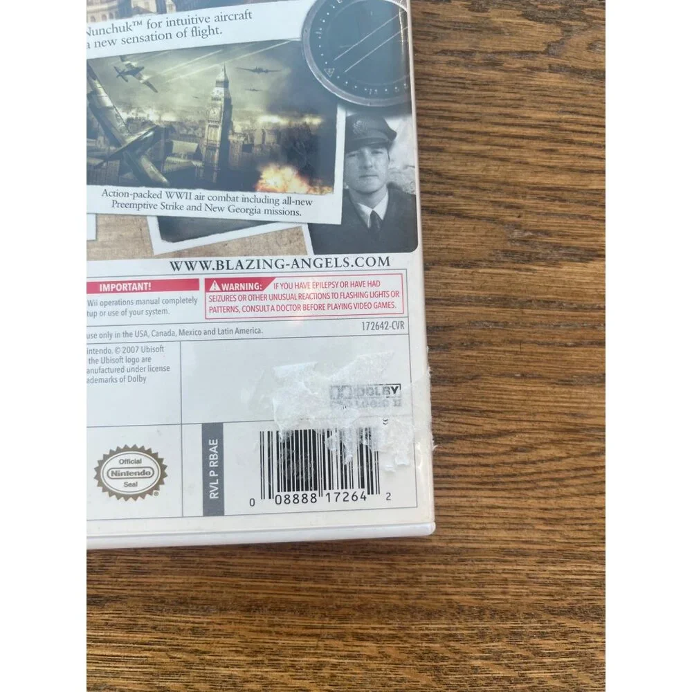 Blazing Angels: Squadrons Of WWII Nintendo Wii Game Complete With Case & Manual